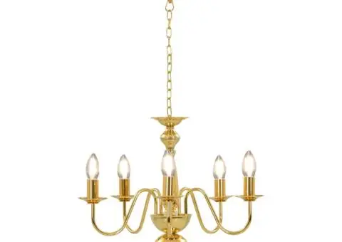 Candelabru, auriu, 5 becuri E14 - 4/5
