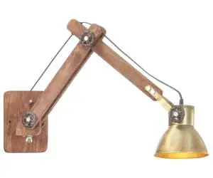 Lampă de perete, stil industrial, alamă, rotund, E27
