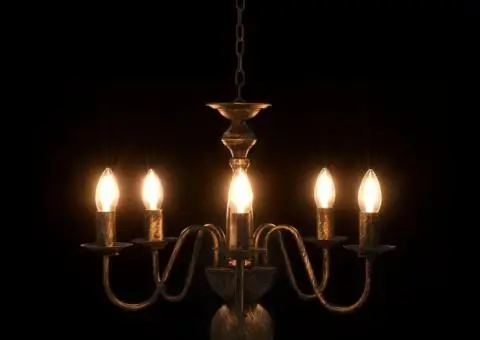 Candelabru antichizat, negru, 5 becuri E14 - 5/5