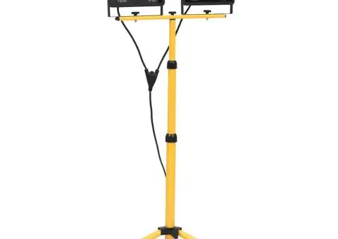 Proiector cu LED și trepied, 2x100 W, alb cald - 1/5