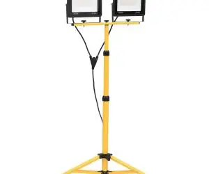 Proiector cu LED și trepied, 2x100 W, alb cald