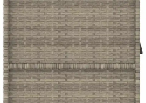 Set mobilier de grădină cu perne, 3 piese, gri, poliratan - 5/5