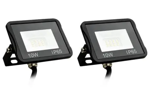 Proiectoare cu LED, 10 W, 2 buc., alb rece - 1/5
