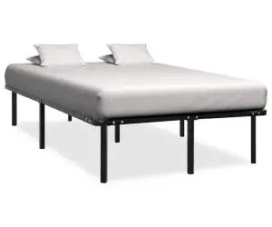 Cadru de pat, negru, 160 x 200 cm, metal