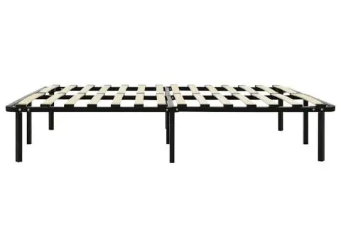 Cadru de pat, negru, 160 x 200 cm, metal - 4/5