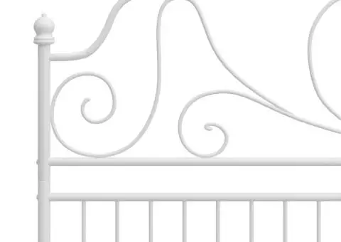 Cadru de pat, alb, 180x200 cm, metal - 5/5