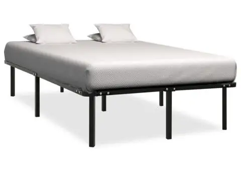Cadru de pat, negru, 120 x 200 cm, metal - 1/5