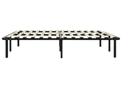 Cadru de pat, negru, 120 x 200 cm, metal - 4/5