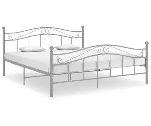 Cadru de pat, gri, 180x200 cm, metal