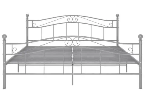 Cadru de pat, gri, 180x200 cm, metal - 3/5