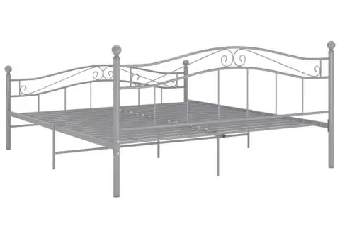 Cadru de pat, gri, 180x200 cm, metal - 5/5