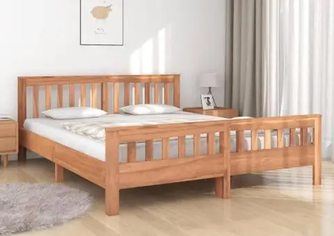 Cadru de pat, 160x200 cm, lemn masiv de tec - 1/5