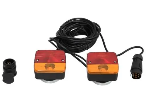 Lumini pentru remorcă 2 buc bec clasic 12 V roșu 10,5x7,5x10 cm - 1/5