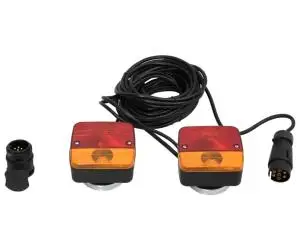 Lumini pentru remorcă 2 buc bec clasic 12 V roșu 10,5x7,5x10 cm
