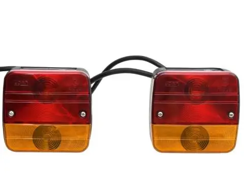 Lumini pentru remorcă 2 buc bec clasic 12 V roșu 10,5x7,5x10 cm - 3/5