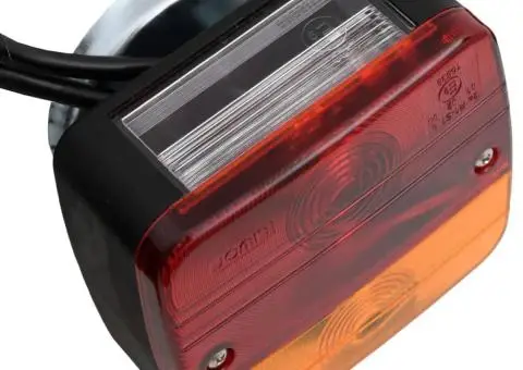 Lumini pentru remorcă 2 buc bec clasic 12 V roșu 10,5x7,5x10 cm - 5/5