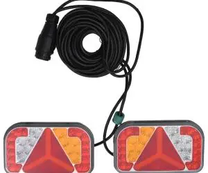 Lumini pentru remorcă, 2 buc., roșu, bec LED 12 V, 24x5x14,5 cm