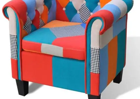 Fotoliu cu model Patchwork, material textil - 1/5