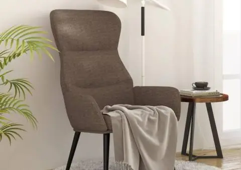 Scaun de relaxare, gri taupe, material textil - 1/5