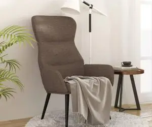 Scaun de relaxare, gri taupe, material textil