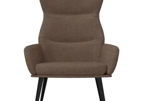 Scaun de relaxare, gri taupe, material textil - 3/5