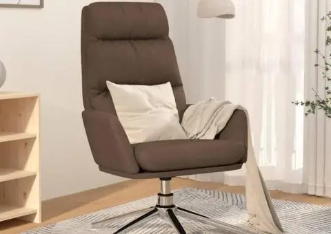 Scaun de relaxare, gri taupe, material textil - 1/5