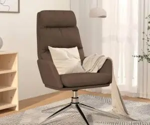 Scaun de relaxare, gri taupe, material textil