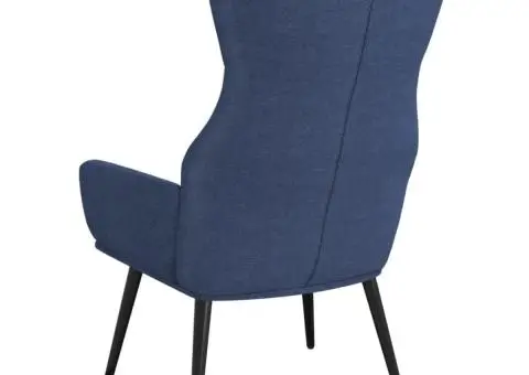 Scaun de relaxare, albastru, material textil - 5/5