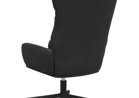 Scaun de relaxare, negru, piele ecologică - 5/5