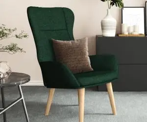 Scaun de relaxare, verde închis, material textil