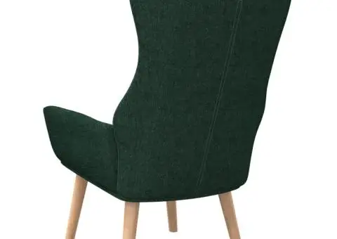 Scaun de relaxare, verde închis, material textil - 5/5