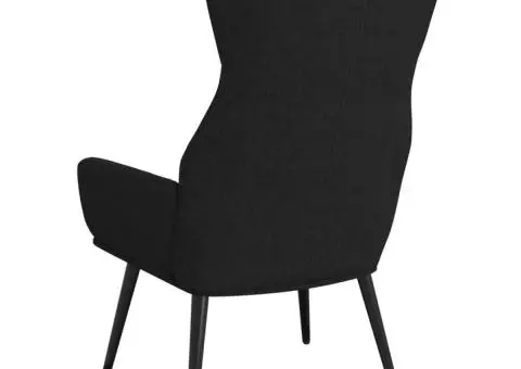 Scaun de relaxare, negru, material textil - 5/5