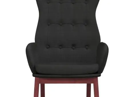 Scaun de relaxare, negru, material textil - 3/5