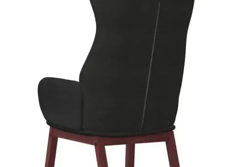 Scaun de relaxare, negru, material textil - 5/5