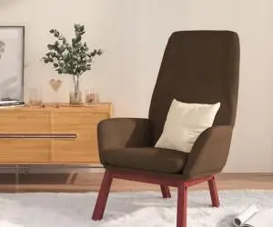 Scaun de relaxare, maro, material textil