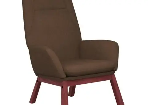 Scaun de relaxare, maro, material textil - 2/5