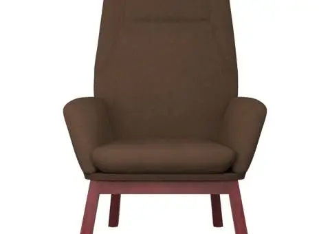 Scaun de relaxare, maro, material textil - 3/5