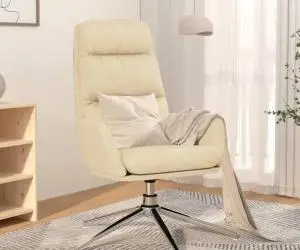 Scaun de relaxare, crem, material textil