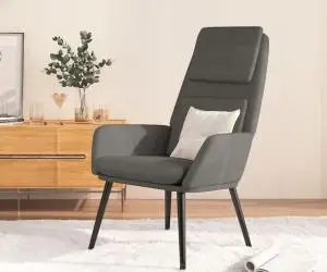 Scaun de relaxare, gri deschis, material textil