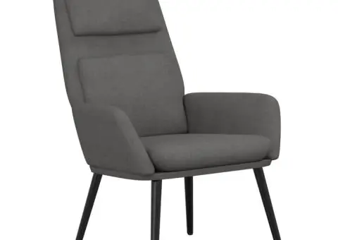 Scaun de relaxare, gri deschis, material textil - 2/5