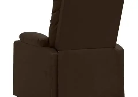 Fotoliu rabatabil, maro, piele ecologică - 4/5