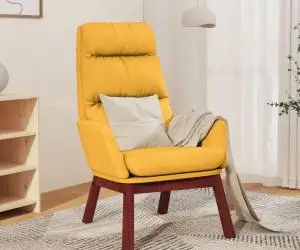 Scaun de relaxare, galben muștar, material textil
