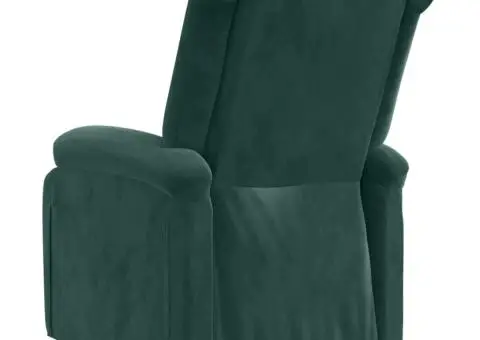 Fotoliu rabatabil, verde închis, catifea - 5/5