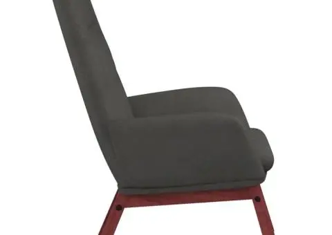 Scaun de relaxare, gri închis, material textil - 4/5