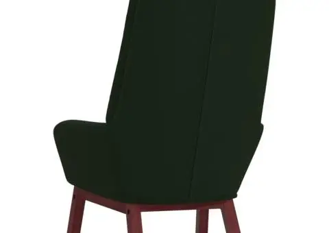 Scaun de relaxare, verde închis, catifea - 5/5