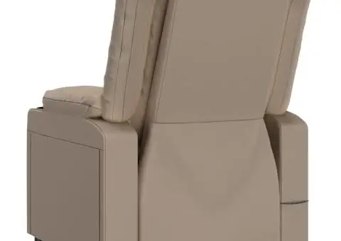 Fotoliu rabatabil, cappuccino, piele ecologică - 5/5