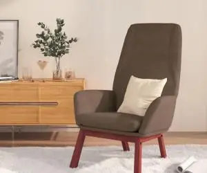 Scaun de relaxare, gri taupe, material textil