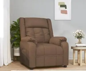 Fotoliu rabatabil, maro, material textil