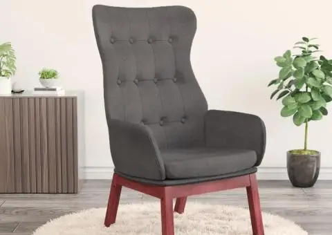 Scaun de relaxare, gri închis, material textil - 1/5