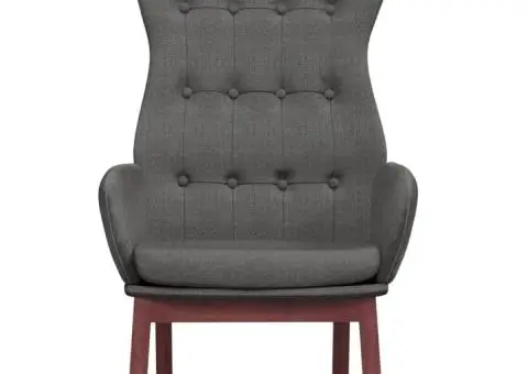 Scaun de relaxare, gri închis, material textil - 3/5